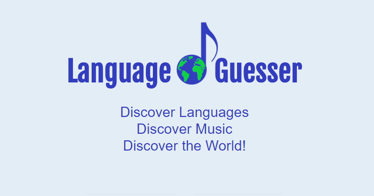 LanguageGuesser - Discover languages, discover music!